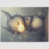 Decoupage Whimsical Creature Dragon Dandelion Tissuepapier (Voorkant)