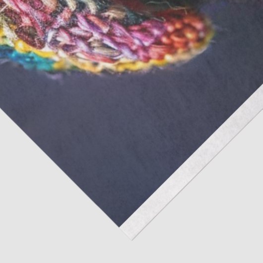 Decoupage Whimsical Dachshund met Dreadlocks Tissuepapier (Detail)