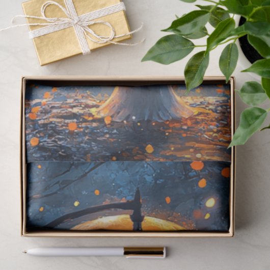 Decoupage Whimsical Fairy Glowing Mushroom Tissuepapier (Geschenk)