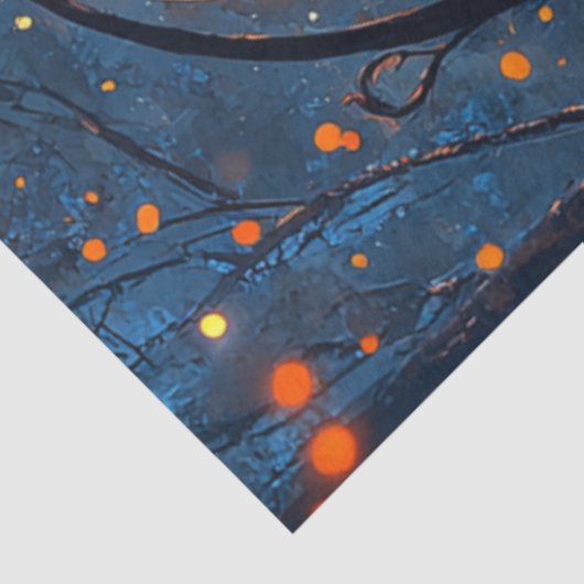 Decoupage Whimsical Fairy Glowing Mushroom Tissuepapier (Detail)