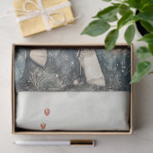 Decoupage Whimsical Fairy Mushroom en harten Tissuepapier (Geschenk)