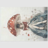 Decoupage Whimsical Fairy Mushroom en harten Tissuepapier (Voorkant)