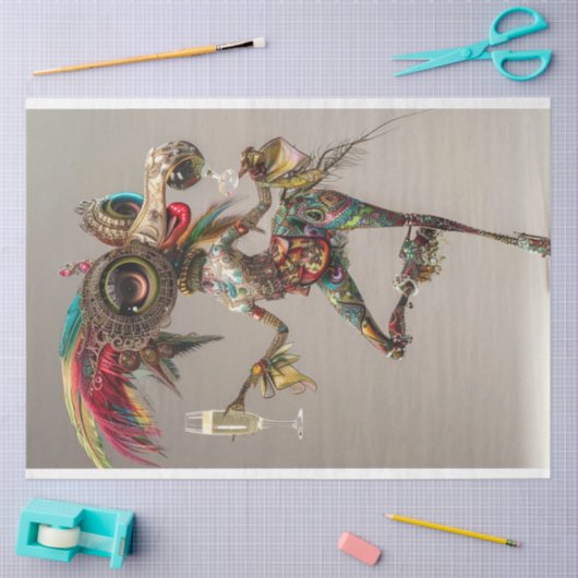 Decoupage Whimsical Fantasy Character Wackadoodle Tissuepapier (Craft)