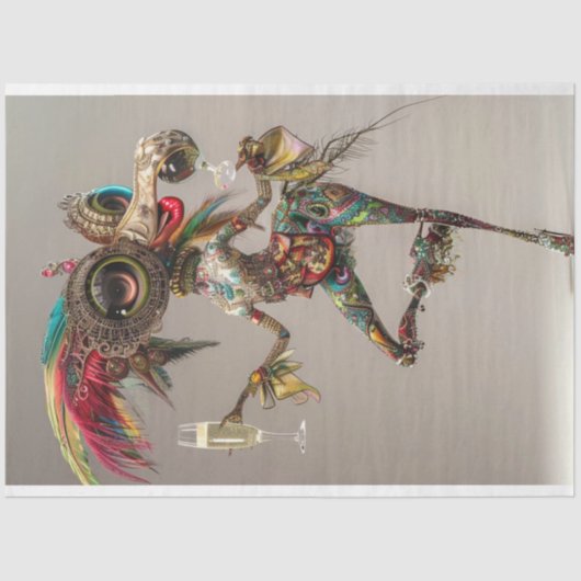 Decoupage Whimsical Fantasy Character Wackadoodle Tissuepapier (Voorkant)