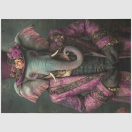Decoupage Whimsical Fantasy Elephant Steampunk Tissuepapier