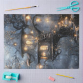 Decoupage Whimsical Fantasy Mushroom Treehouse Tissuepapier (Craft)