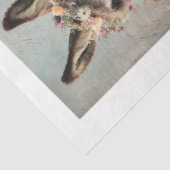 Decoupage Whimsical Floral Donkey Rustic Artwork Tissuepapier (Detail)