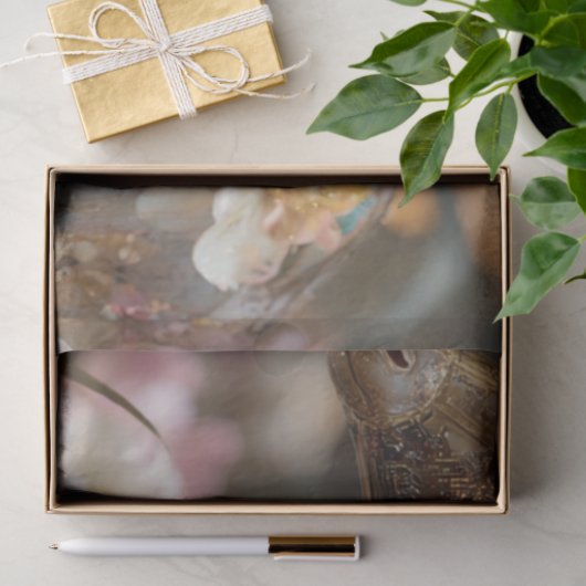 Decoupage Whimsical Floral Goat Futuristic Tissuepapier (Geschenk)