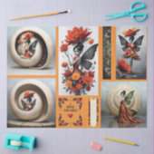 Decoupage Whimsical Flower Fairy Seidenpapier Tissuepapier (Craft)