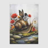 Decoupage Whimsical Flower Fairy Seidenpapier Tissuepapier (Voorkant)