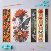 Decoupage Whimsical Flower Fairy Seidenpapier Tissuepapier (Craft)