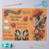 Decoupage Whimsical Flower Fairy Seidenpapier Tissuepapier (Craft)