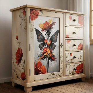 Decoupage Whimsical Flower Fairy Tissuepapier