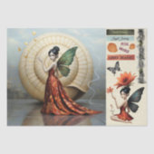 Decoupage Whimsical Flower Fairy Tissuepapier (Voorkant)