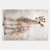 Decoupage Whimsical Giraffe Pink Scrapbooking Inpakpapier Vel (Voorkant 3)