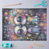 Decoupage Whimsical Girl Bubble Personages Tissuepapier (Craft)