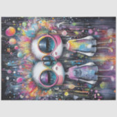 Decoupage Whimsical Girl Bubble Personages Tissuepapier (Voorkant)