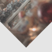 Decoupage Whimsical Girl in Christmas Wonderland Tissuepapier (Detail)