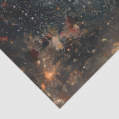 Decoupage Whimsical Girl Konijn Maan Nacht Scene Tissuepapier (Detail)