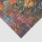 Decoupage Whimsical Girl Violet & Poedel Sneeuwbal Tissuepapier (Detail)