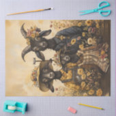 Decoupage Whimsical Goat Family Boeren Tissuepapier (Craft)