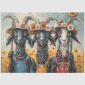 Decoupage Whimsical Goat Farming Sisters Tissuepapier (Voorkant)