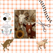 Decoupage Whimsical Goats Tom & Jerry Tissuepapier