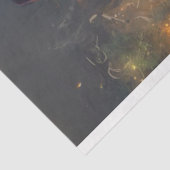 Decoupage Whimsical Halloween Witch in het Paarse Tissuepapier (Detail)