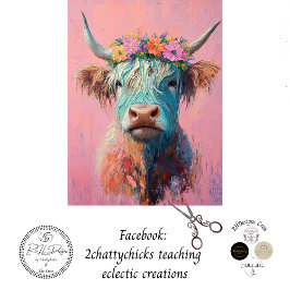 Decoupage Whimsical Highland Bessie Tissuepapier