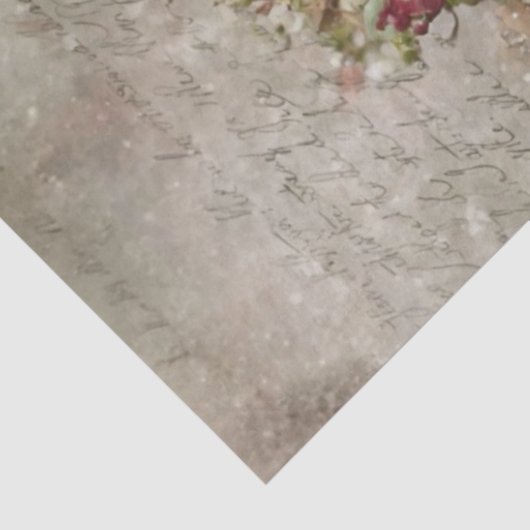 Decoupage Whimsical Highland Calf Floral Crown  Tissuepapier (Detail)