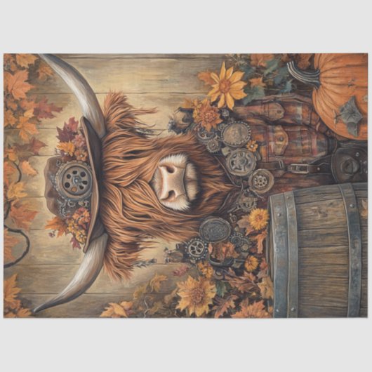 Decoupage Whimsical Highland Halloween Decor Tissuepapier (Voorkant)