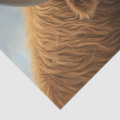 Decoupage Whimsical Highland Koe en kalf in het ve Tissuepapier (Detail)