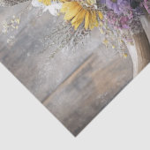 Decoupage Whimsical Highland Koe Flower Pet Tissuepapier (Detail)