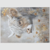 Decoupage Whimsical Highland Koe Flowers Tissuepapier (Voorkant)