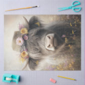 Decoupage Whimsical Highland Koe met Pet Tissuepapier (Craft)