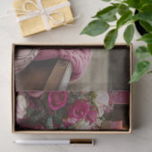 Decoupage Whimsical Highland Koe Truck Roze Settin Tissuepapier (Geschenk)