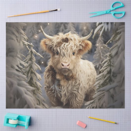 Decoupage Whimsical Highland Winter Wonderland Tissuepapier (Craft)