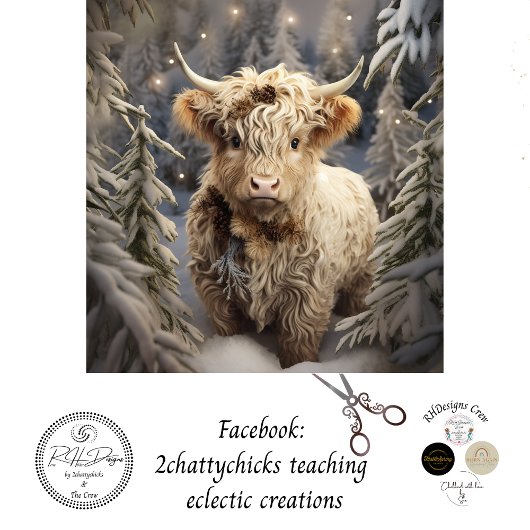 Decoupage Whimsical Highland Winter Wonderland Tissuepapier