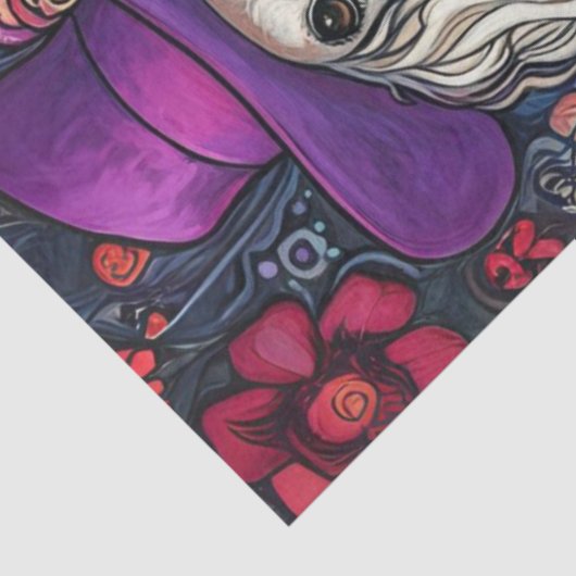 Decoupage Whimsical Hippie Chic & Standaard Poedel Tissuepapier (Detail)