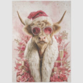 Decoupage Whimsical Hoge Mode Hoogland Koe Tissuepapier (Voorkant)