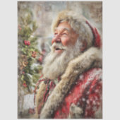 Decoupage Whimsical Joyful Santa Claus Tissuepapier (Voorkant)