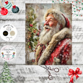 Decoupage Whimsical Joyful Santa Claus Tissuepapier