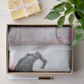 Decoupage Whimsical Kat Heks Hoge Hakken Catwalk Tissuepapier (Geschenk)