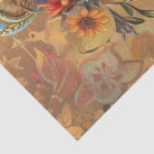 Decoupage Whimsical Kitten Ornate Teacup  Tissuepapier (Detail)