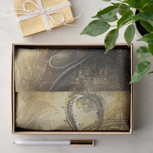 Decoupage Whimsical Lady  Steampunk Barok Tissuepapier (Geschenk)