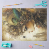Decoupage Whimsical Lady  Steampunk Barok Tissuepapier (Craft)
