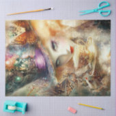 Decoupage Whimsical Lady Tea Time Adventures Tissuepapier (Craft)