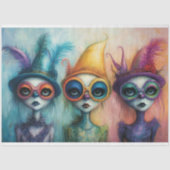 Decoupage Whimsical Lady Trio uit Whimsyville Tissuepapier (Voorkant)