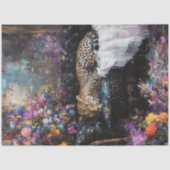 Decoupage Whimsical Leopard Lounging in Luxury Tissuepapier (Voorkant)