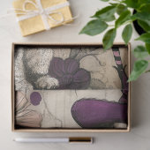 Decoupage Whimsical Little Paarse Girl & Poedel Tissuepapier (Geschenk)